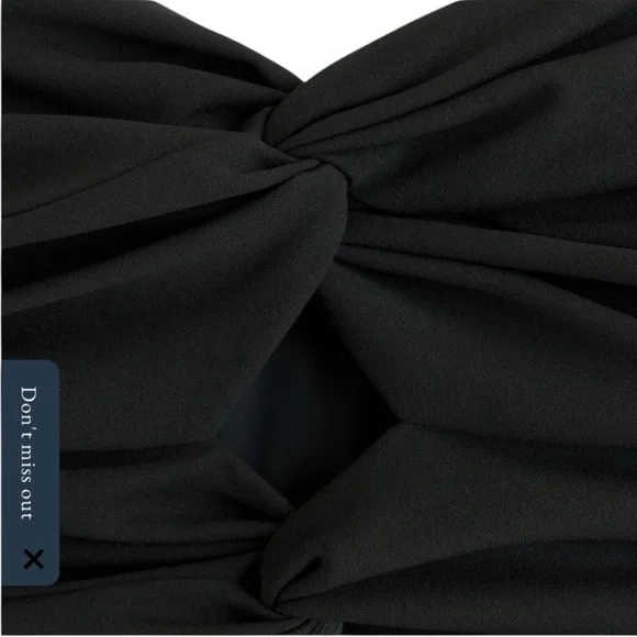 Abercrombie & Fitch Ruched Front Cutout Asymmetrical Midi
Dress Black Small - Picture 4 of 8